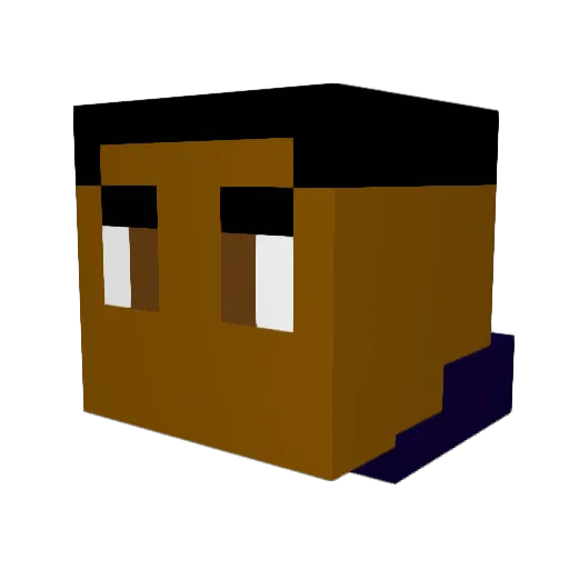 BlueMoon1 Minecraft avatar head, 3D render