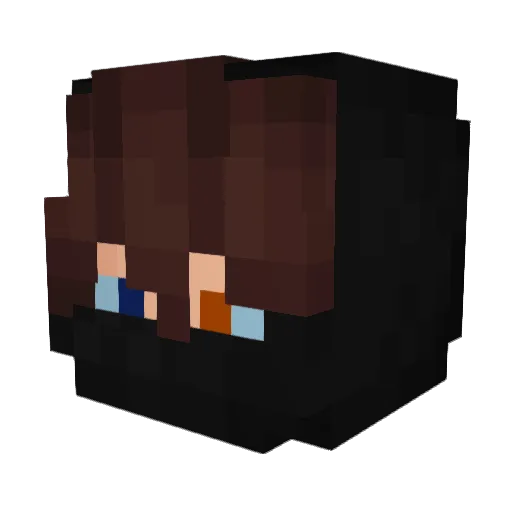 BlueMoon1st Minecraft avatar head, 3D render
