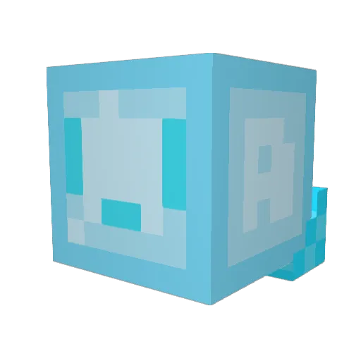 BlueMoon353_YT Minecraft avatar head, 3D render