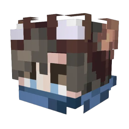 BlueMountAI Minecraft avatar head, 3D render