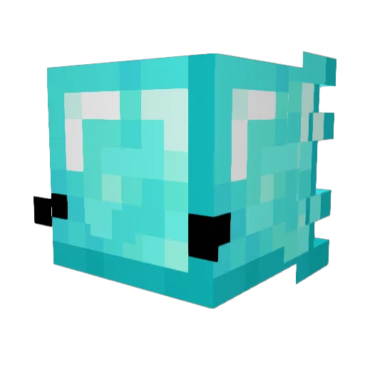 BlueMrSpider Minecraft avatar head, 3D render