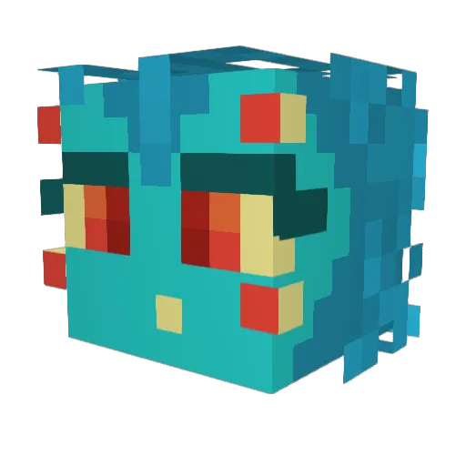 BlueOddity28 Minecraft avatar head, 3D render
