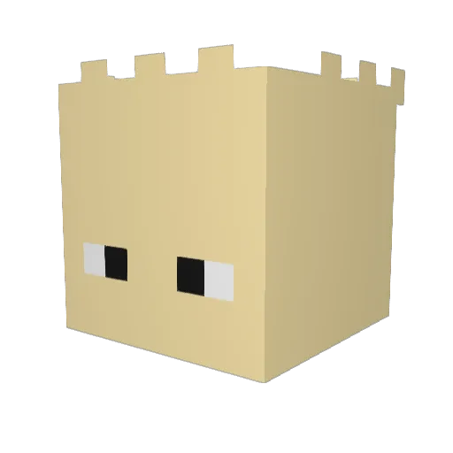 BlueOrbs Minecraft avatar head, 3D render