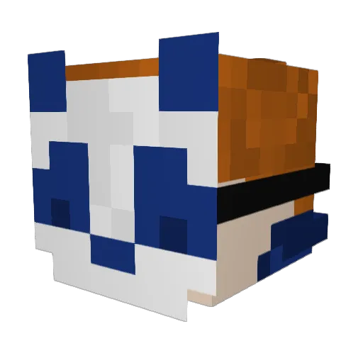 BluePaladin15 Minecraft avatar head, 3D render