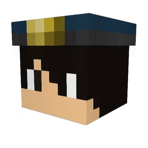 BluePear100 Minecraft avatar head, 3D render