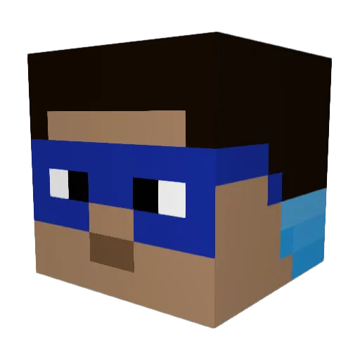 BluePikachu28 Minecraft avatar head, 3D render