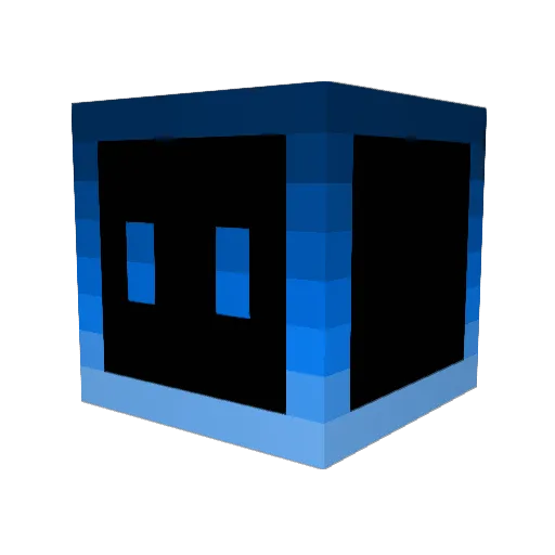 BluePixelZ Minecraft avatar head, 3D render