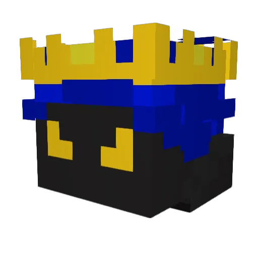 BluePlayz Minecraft avatar head, 3D render