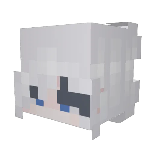 BlueRSP Minecraft avatar head, 3D render