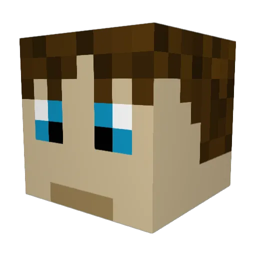 BlueRabbitt_1 Minecraft avatar head, 3D render