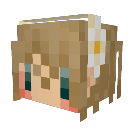 BlueRavens Minecraft avatar head, 3D render