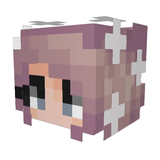 BlueReign Minecraft avatar head, 3D render