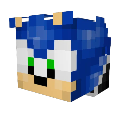 BlueRift_ Minecraft avatar head, 3D render