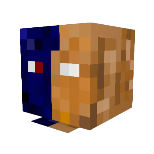 BlueRoostBR Minecraft avatar head, 3D render