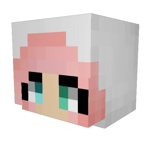 BlueRose771 Minecraft avatar head, 3D render