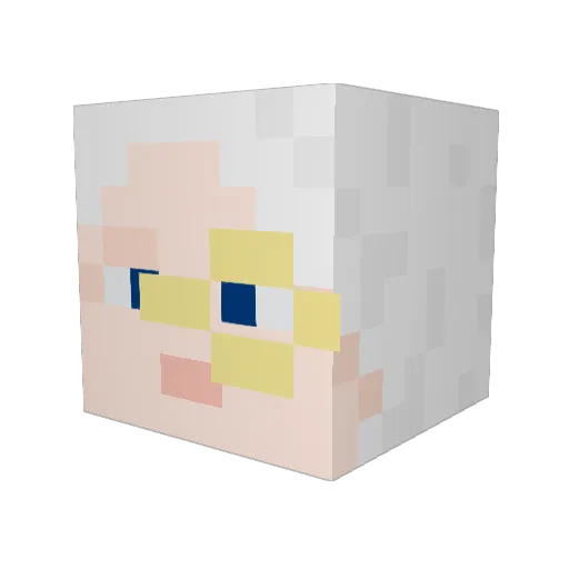 BlueRowlet Minecraft avatar head, 3D render