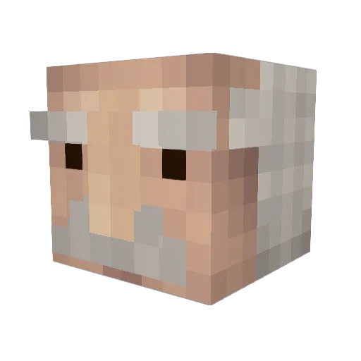 BlueSchlag Minecraft avatar head, 3D render