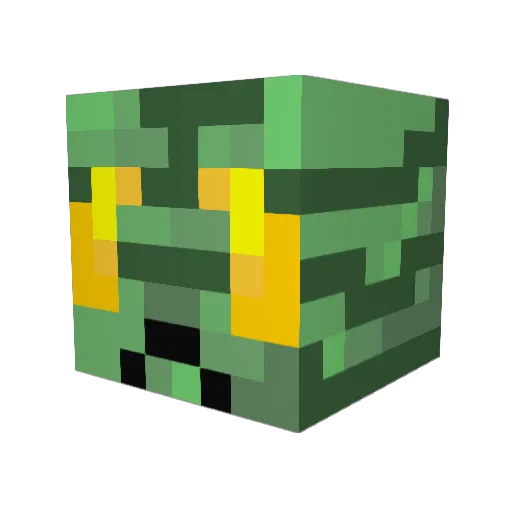 BlueScrafty Minecraft avatar head, 3D render