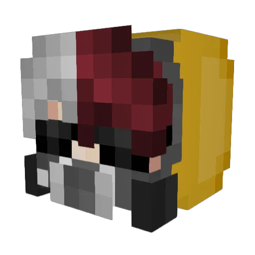 BlueScroll Minecraft avatar head, 3D render
