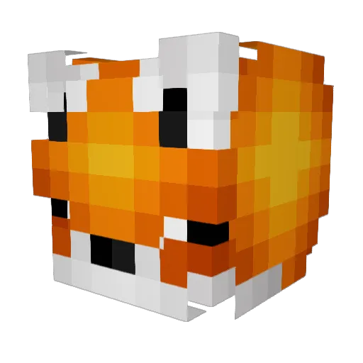 BlueSega Minecraft avatar head, 3D render