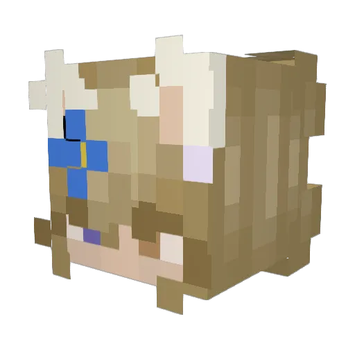 BlueShardow1 Minecraft avatar head, 3D render