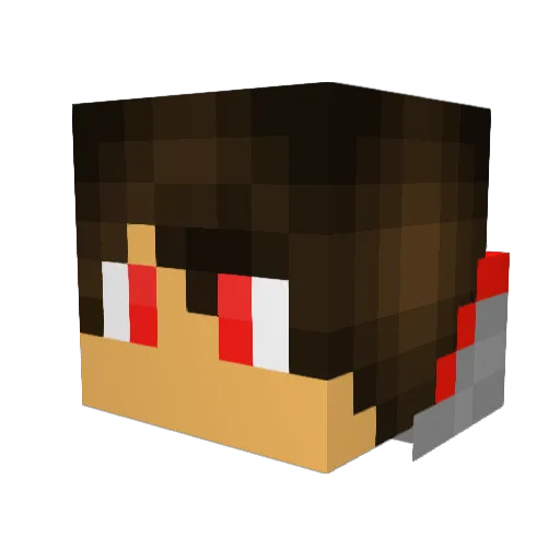 BlueSharky1 Minecraft avatar head, 3D render
