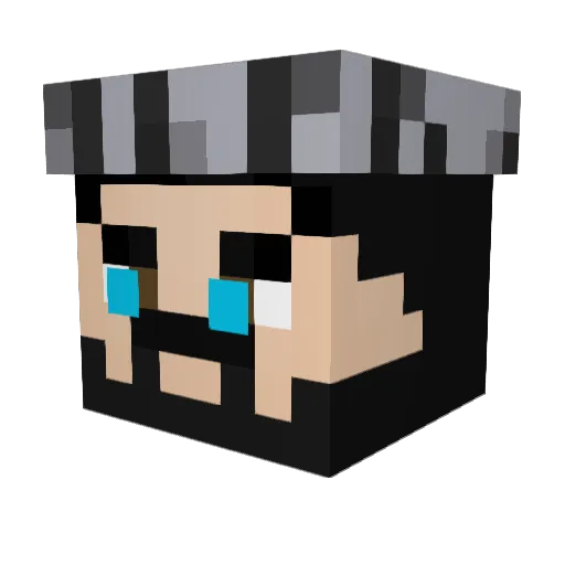 BlueSkull6661 Minecraft avatar head, 3D render