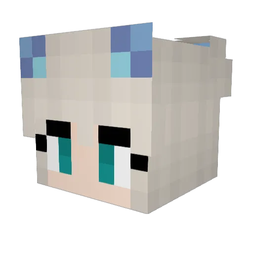 BlueSky0731 Minecraft avatar head, 3D render