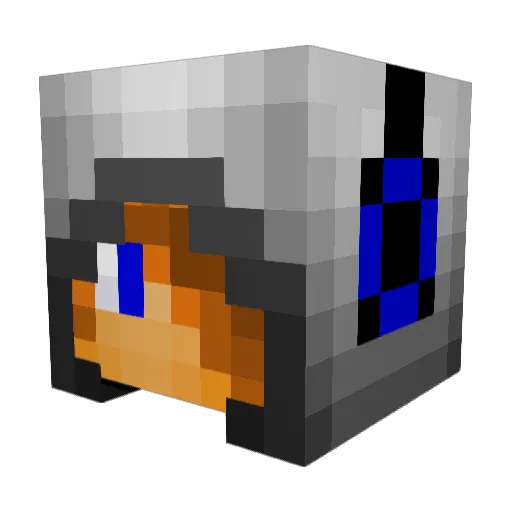 BlueSkyH Minecraft avatar head, 3D render