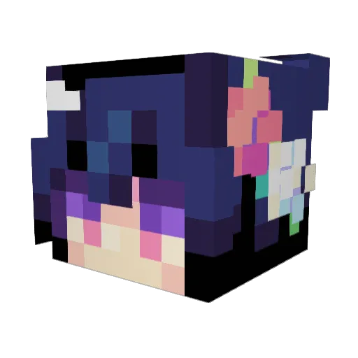 BlueSky_1023 Minecraft avatar head, 3D render