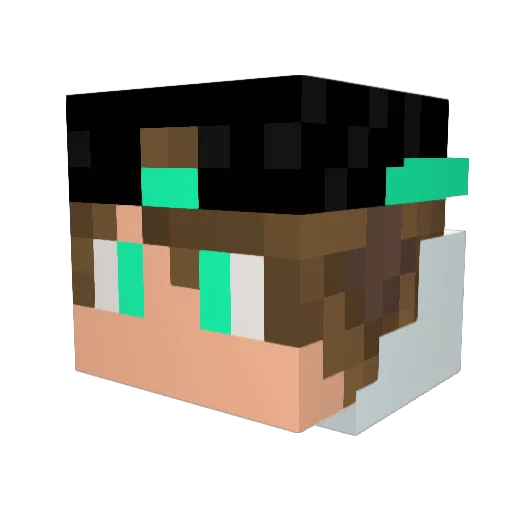 BlueSlime2016 Minecraft avatar head, 3D render