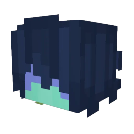 BlueSlime231 Minecraft avatar head, 3D render