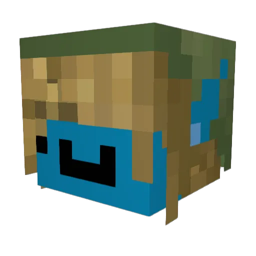 BlueSmileGuy Minecraft avatar head, 3D render