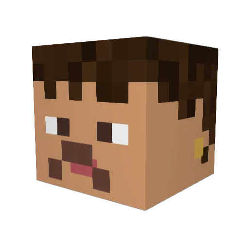 BlueSpiritWA Minecraft avatar head, 3D render