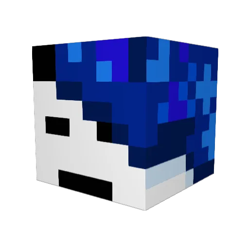 BlueSpiritZhack Minecraft avatar head, 3D render