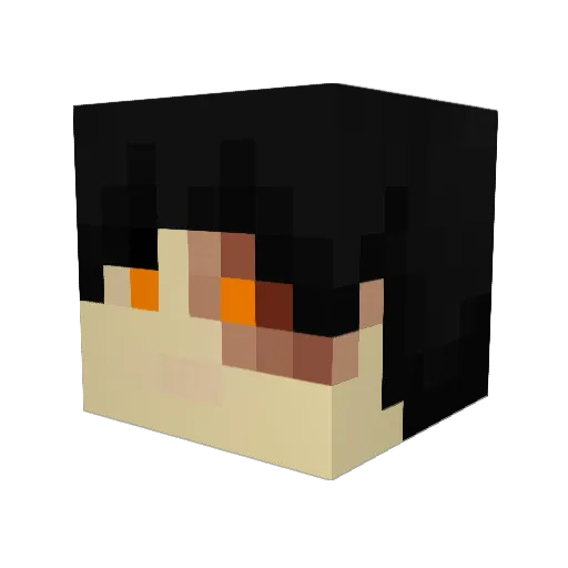 BlueSpiritZuko Minecraft avatar head, 3D render