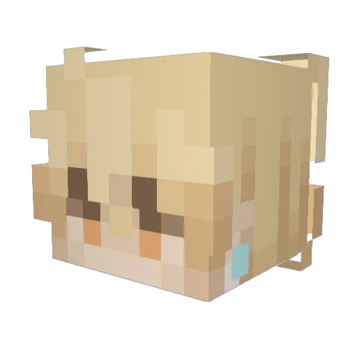 BlueSprite05 Minecraft avatar head, 3D render