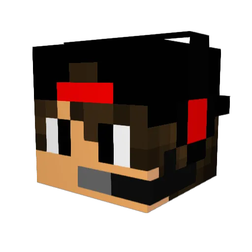 BlueStar1920 Minecraft avatar head, 3D render