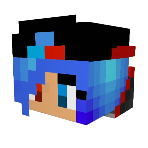 BlueStar_Gaming Minecraft avatar head, 3D render
