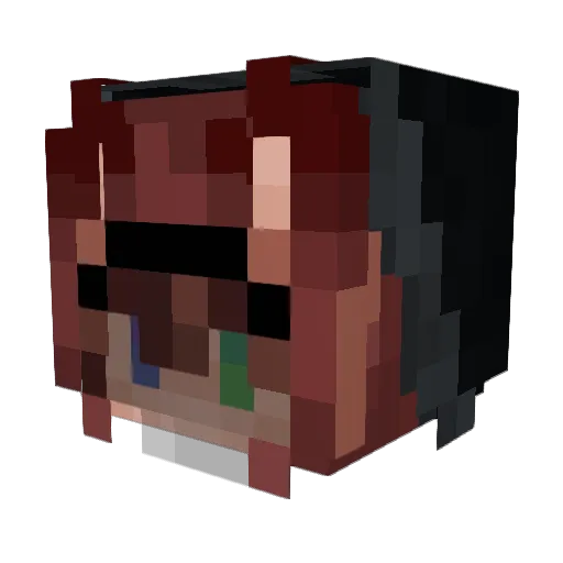 BlueStarling12 Minecraft avatar head, 3D render