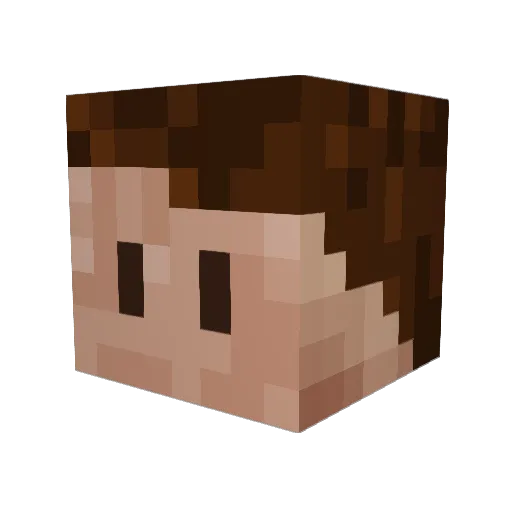 BlueSteel360 Minecraft avatar head, 3D render