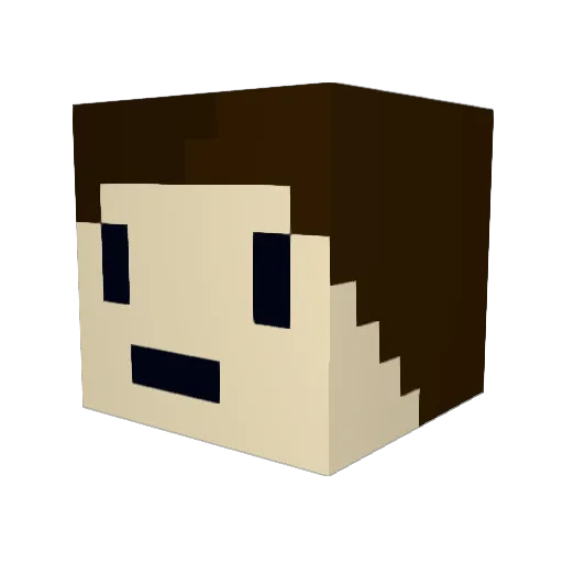 BlueSuZaKu Minecraft avatar head, 3D render