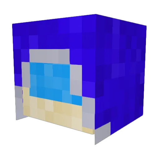 BlueSumner Minecraft avatar head, 3D render