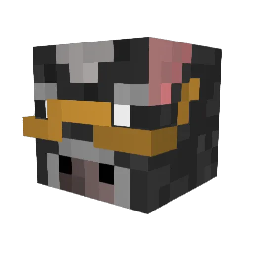 BlueTangerine Minecraft avatar head, 3D render