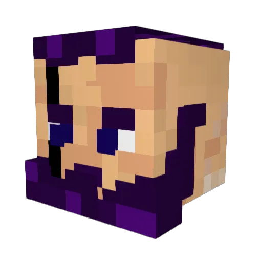 BlueTech12 Minecraft avatar head, 3D render