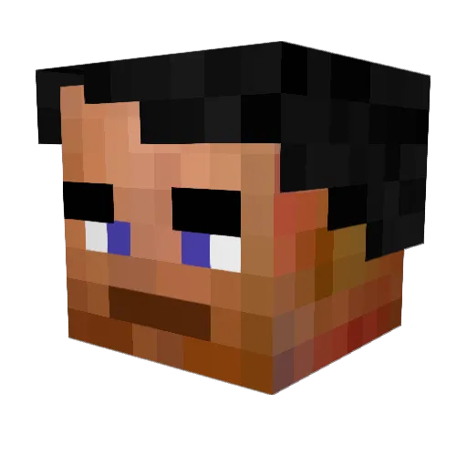BlueTheBoy Minecraft avatar head, 3D render
