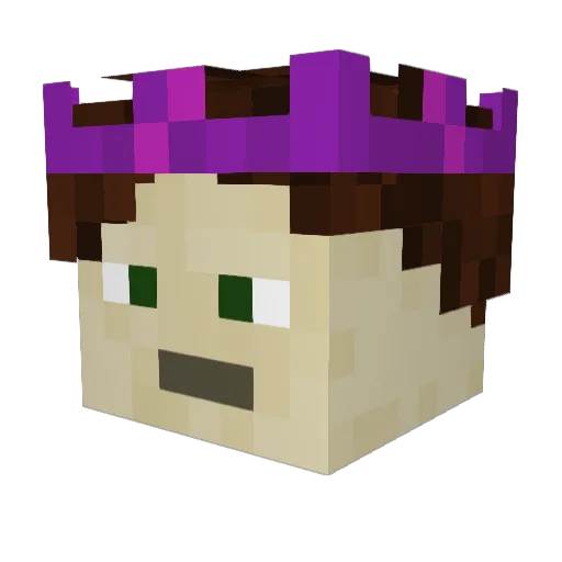 BlueTheStrange Minecraft avatar head, 3D render