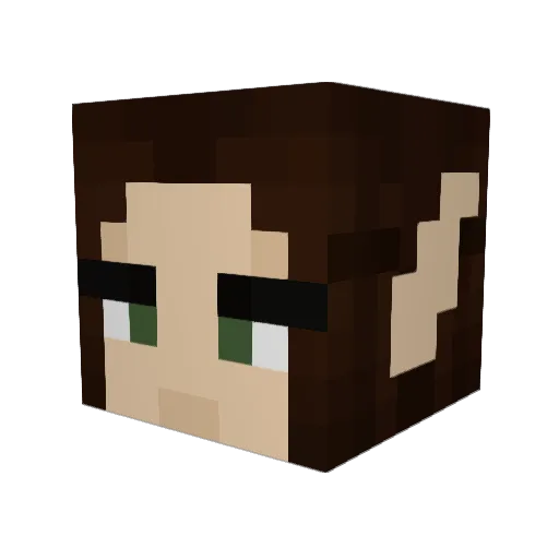 BlueTheTrickster Minecraft avatar head, 3D render