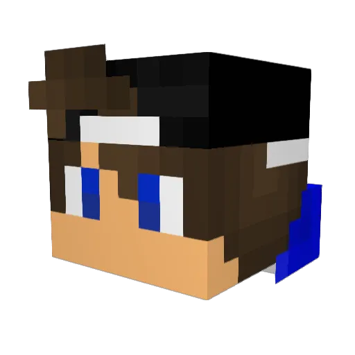 BlueThunderXR Minecraft avatar head, 3D render