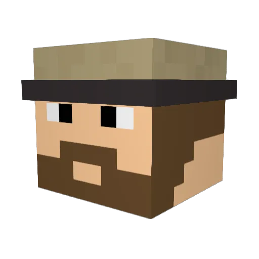 BlueTiger200 Minecraft avatar head, 3D render